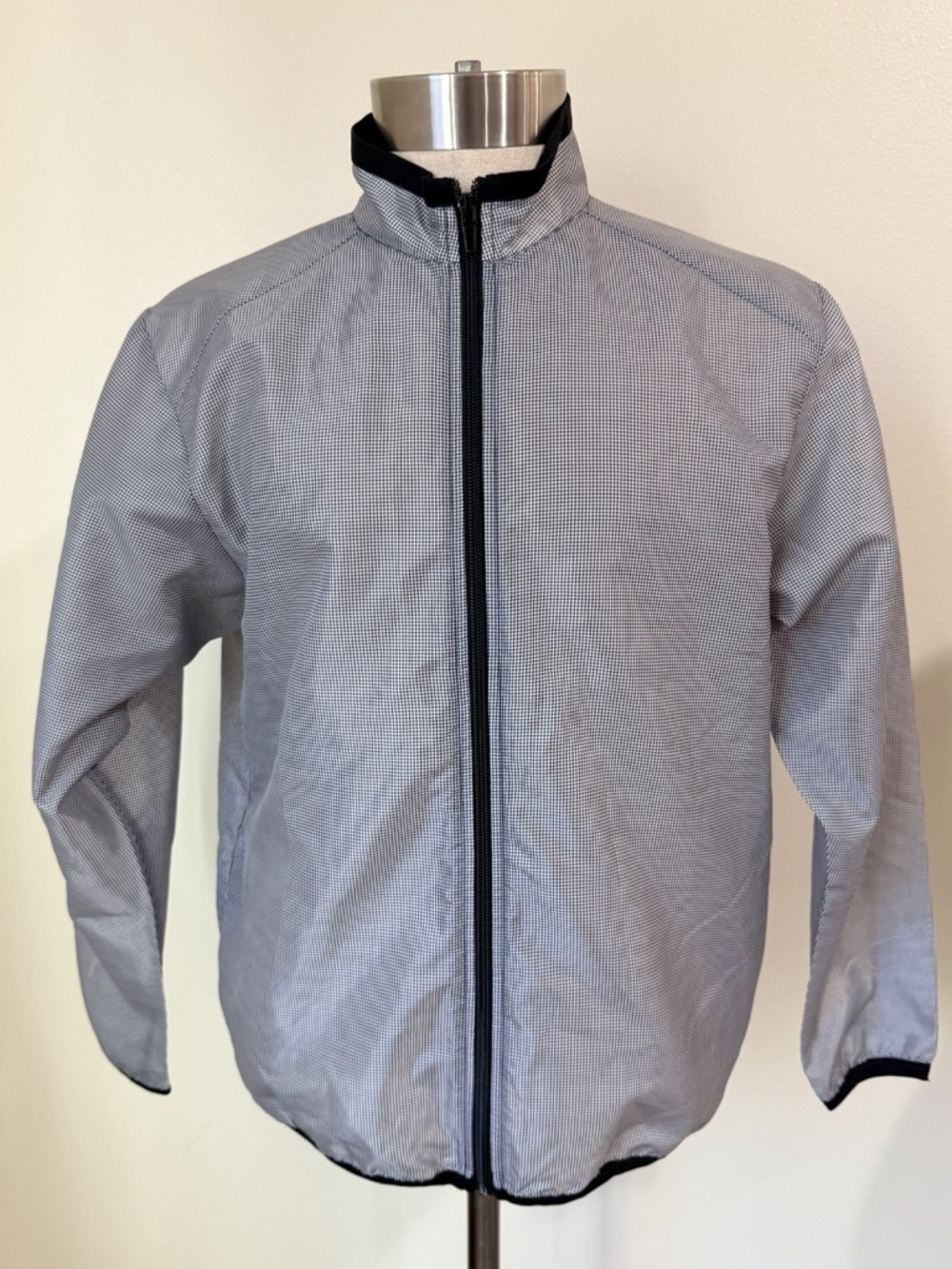 6397 Full Zip Mini Houndstooth Print Jacket Men's Sz Small